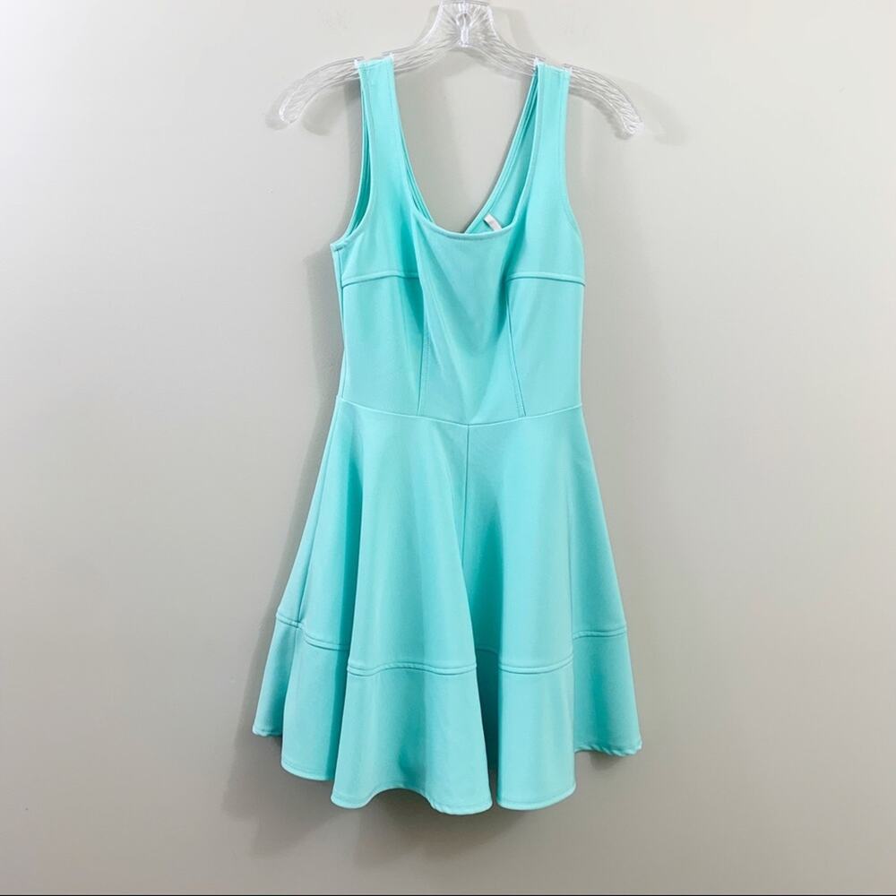 Lulus Sleeveless Tiffany Blue Fit & Flare Dress